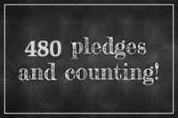 Box showing the number of pledged participants.