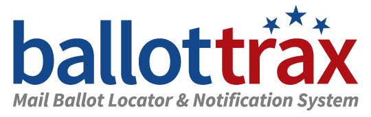 ballottrax logo mail ballot locator and notification system