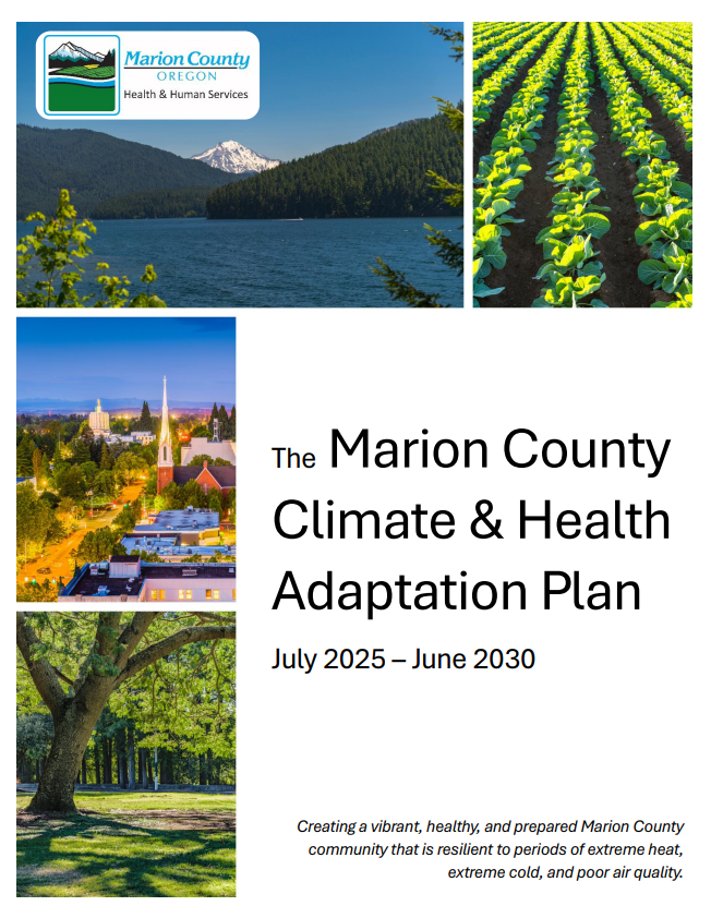 Image of the 2025-2030 Marion County Climate Health Adaptation Plan, Version 1.2, Updated for Accessibility
