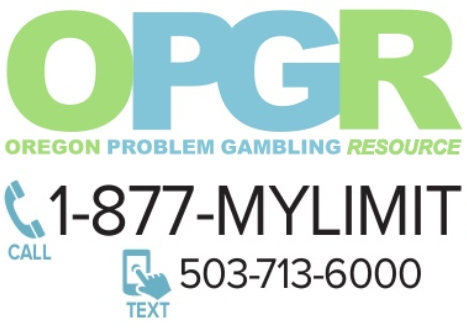 Oregon Problem Gambling resource 1-877-MYLIMIT
