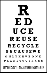 3R eye chart that mentions the three Rs. 