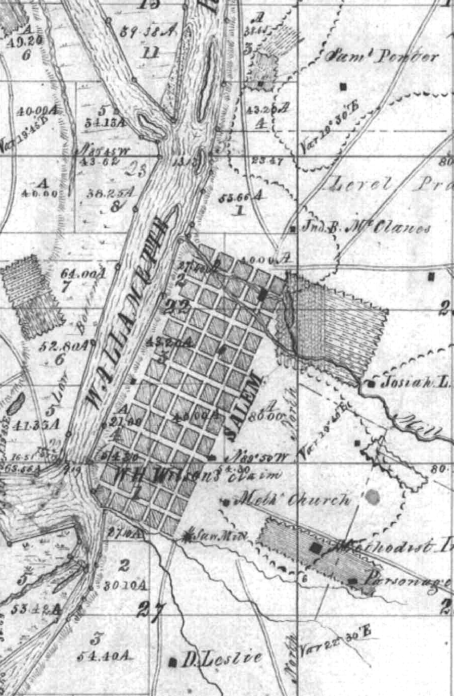 Photo of old survey map