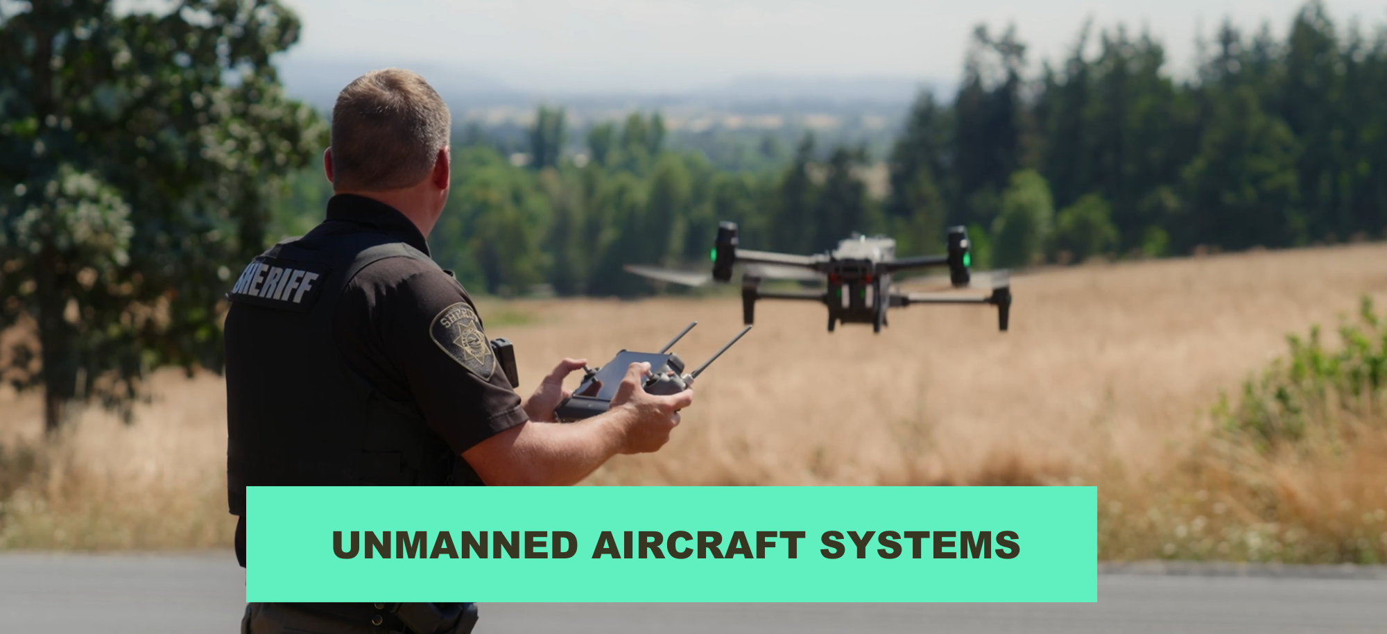 deputy flying a drone